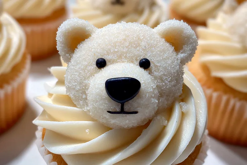 Cooking process for Adorable Polar Bear Cupcakes