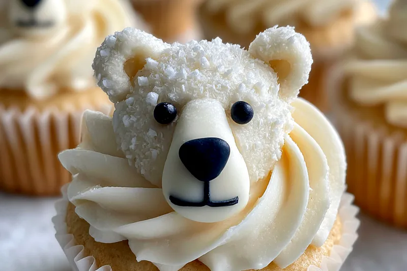 Fresh ingredients for Adorable Polar Bear Cupcakes