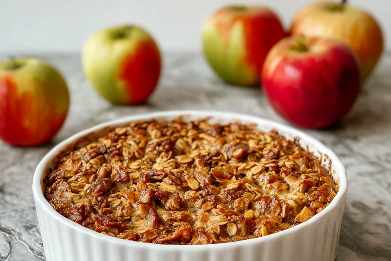 Ingredients for Amish-Style Apple and Cinnamon Baked Oatmeal