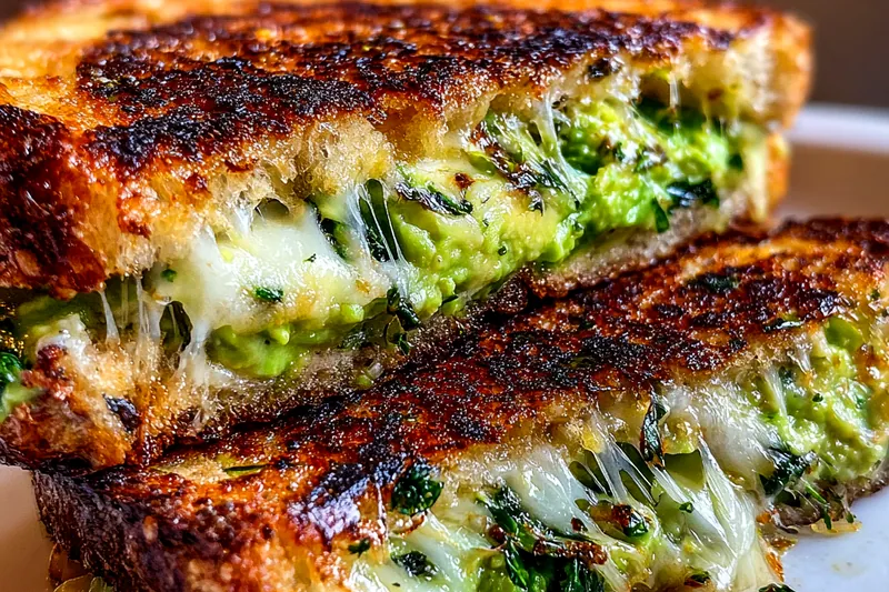 Fresh ingredients for Avocado Cheese Grilled Sandwich