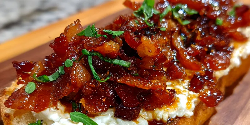 Bacon Goat Cheese Crostini