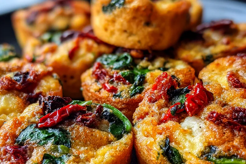 Cooking process for Baked Spinach Tomato Muffins