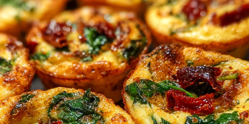 Baked Spinach Tomato Muffins