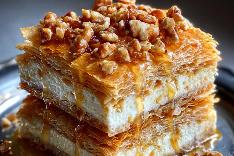 A beautiful assortment of ingredients for Honey Drizzled Baklava Cookies including nuts, flour, and honey.