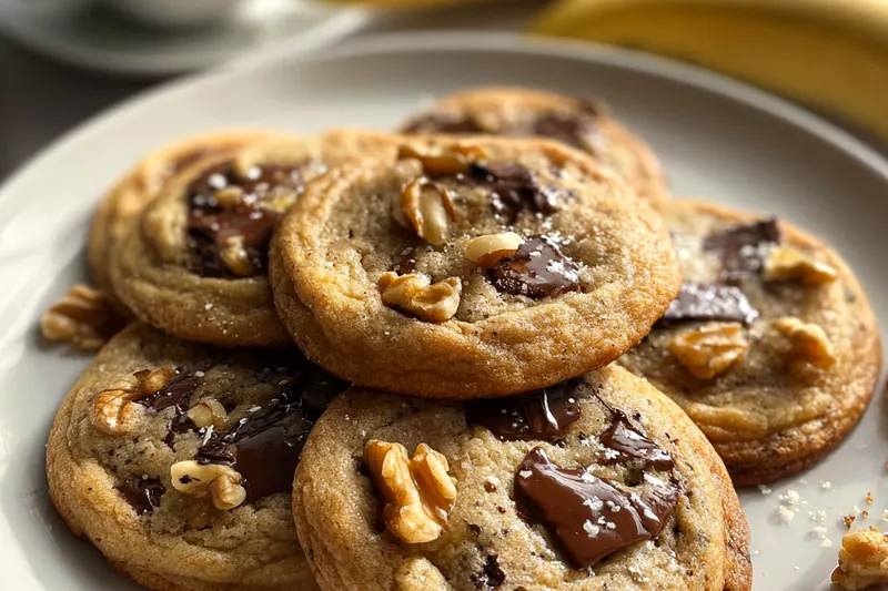 Fresh ingredients for Delicious Banana Chocolate Cookies