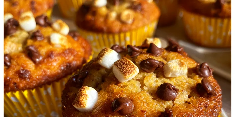 Banana Chocolate Marshmallow Muffins