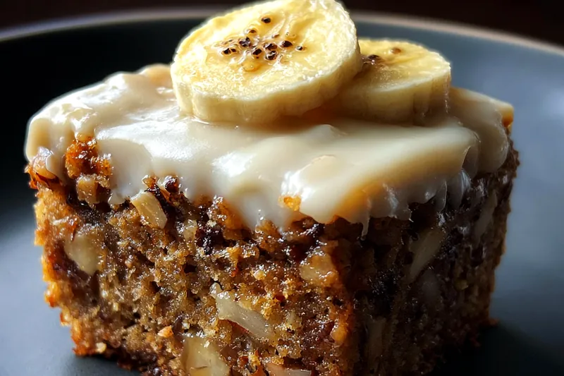 Cooking process for Banana Nut Iced Brownies