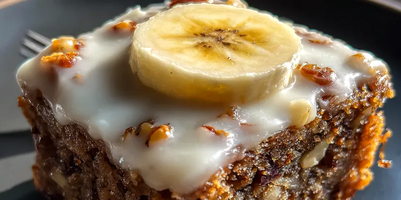 Banana Nut Iced Brownies