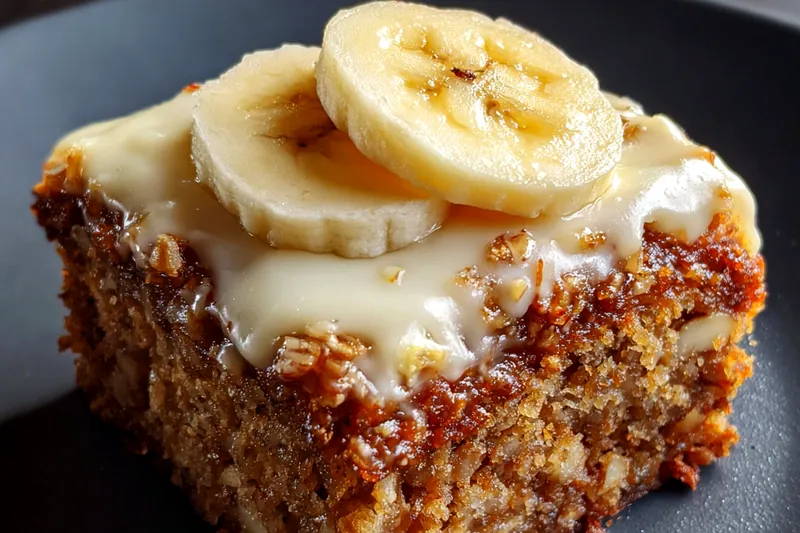 Fresh ingredients for Banana Nut Iced Brownies