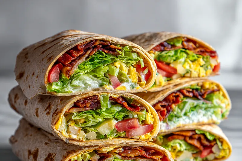 Fresh ingredients for delicious BLT wraps