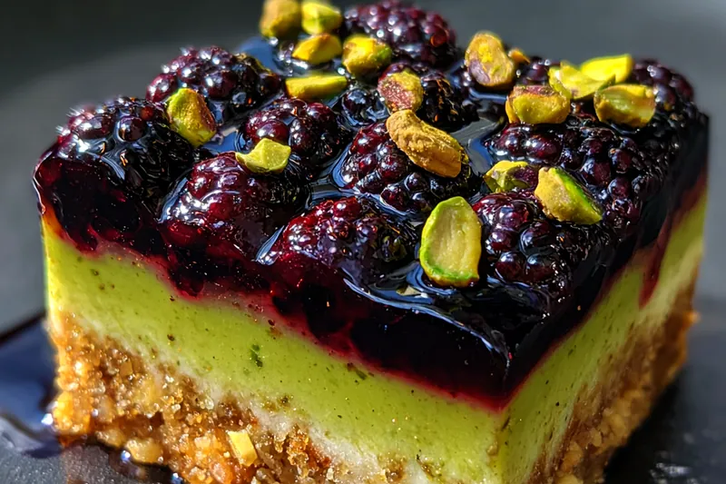 Cooking process for Blackberry Pistachio Dream Bars