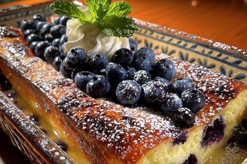 Cooking process for Blueberry Buttermilk Breakfast Bake