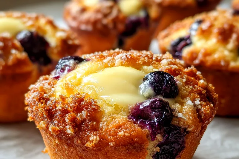 Cooking process for Blueberry Cream Cheese Muffins