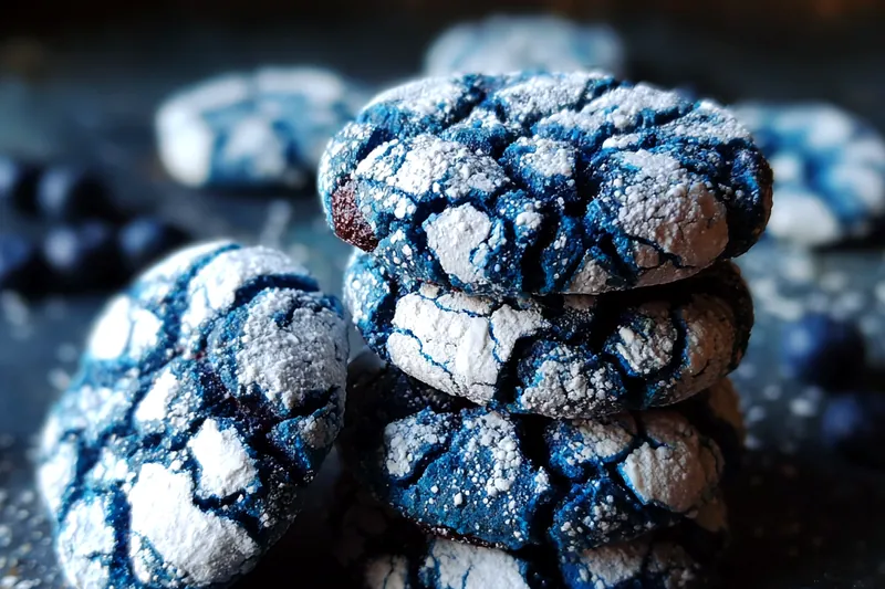 Cooking process for Blueberry Crinkle Cookies Delight