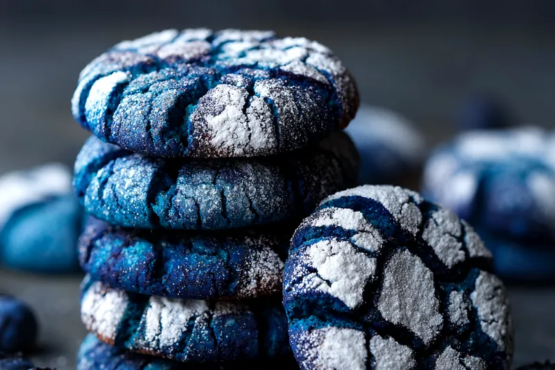 Fresh ingredients for Blueberry Crinkle Cookies Delight