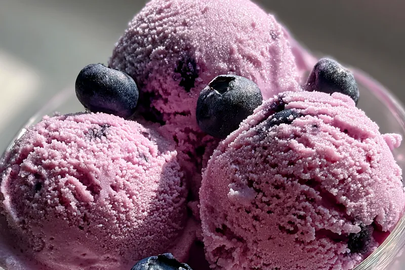 Cooking process for Blueberry Frozen Yogurt Delight