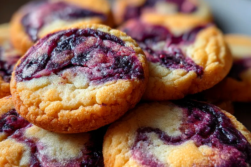 Cooking process for Blueberry Swirl Cheesecake Cookies