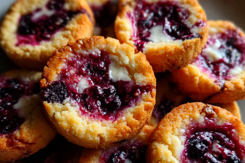 Fresh ingredients for Blueberry Swirl Cheesecake Cookies