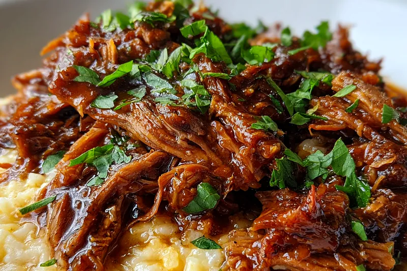 Fresh ingredients for Braised Beef with Herb Risotto