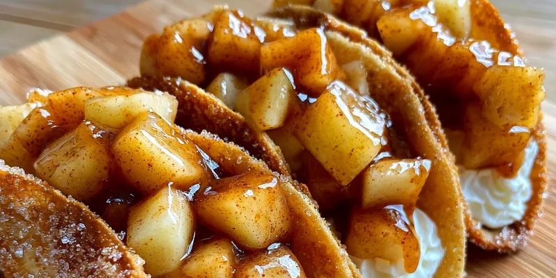 Caramel Apple Dessert Tacos