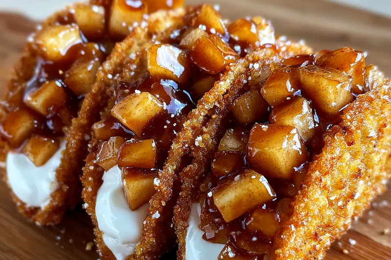 Fresh ingredients for Caramel Apple Dessert Tacos