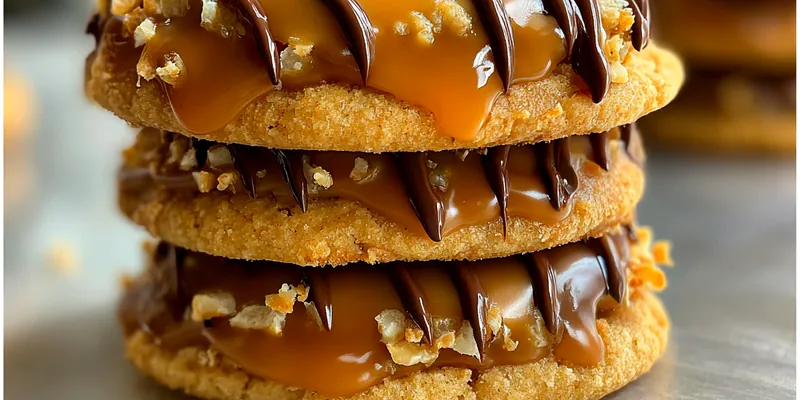 Caramel Chocolate Coconut Cookies