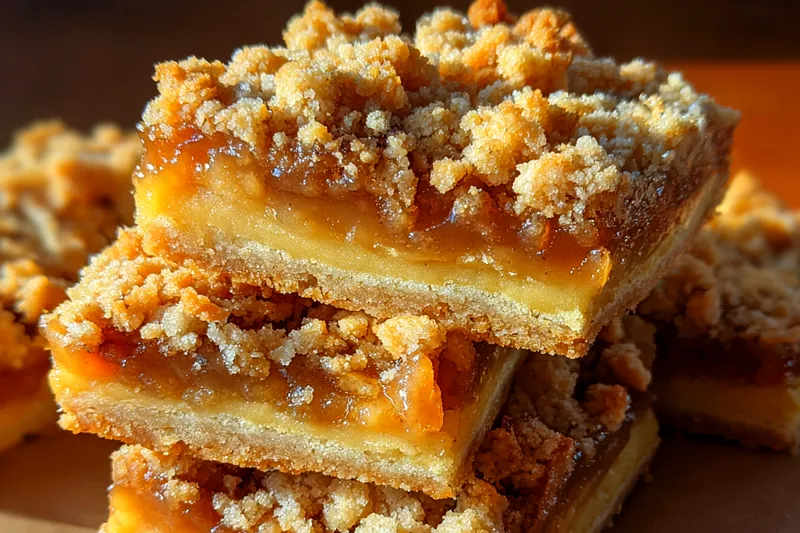 Cooking process for Caramel Crumble Fruit Bars