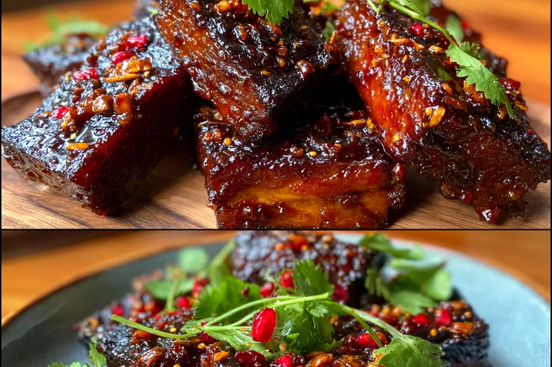 Cooking process for Caramelized Beef Short Ribs