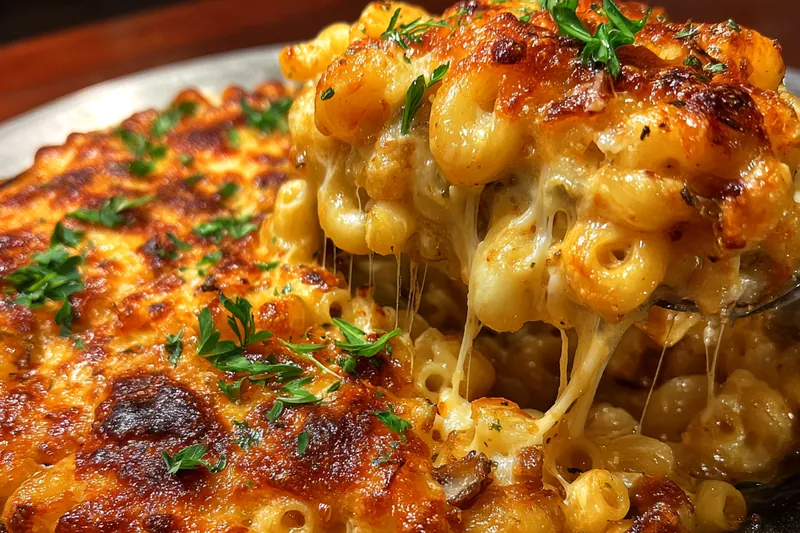 Fresh ingredients for Caramelized Onion Macaroni Bake