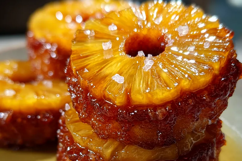 Fresh ingredients for Caramelized Pineapple Ring Cookies