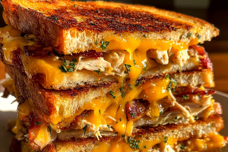 Fresh ingredients for Cheddar Bacon Chicken Sandwich