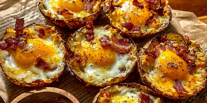 Cheesy Bacon Egg Skins