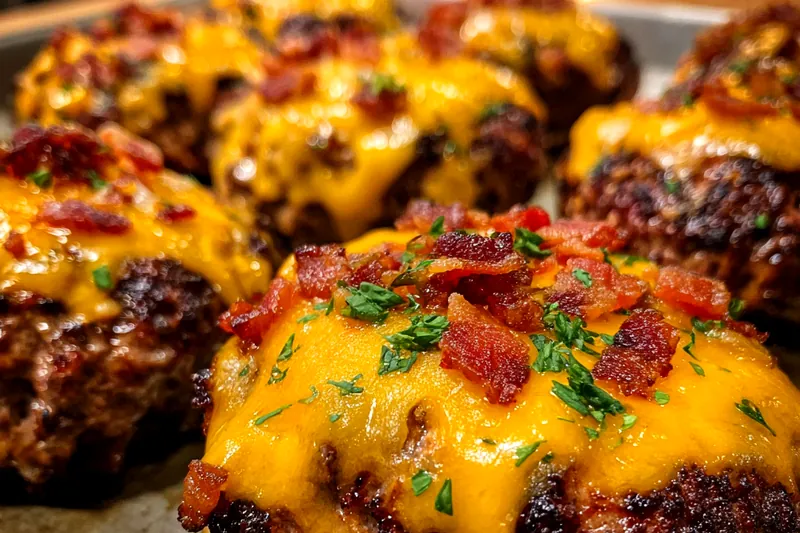 Cooking process for Cheesy Bacon Grilled Burgers