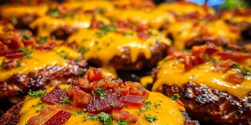 Cheesy Bacon Grilled Burgers