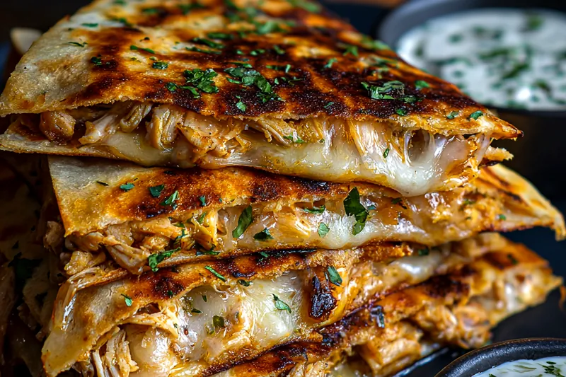 Fresh ingredients for Cheesy Chicken Quesadillas Delight