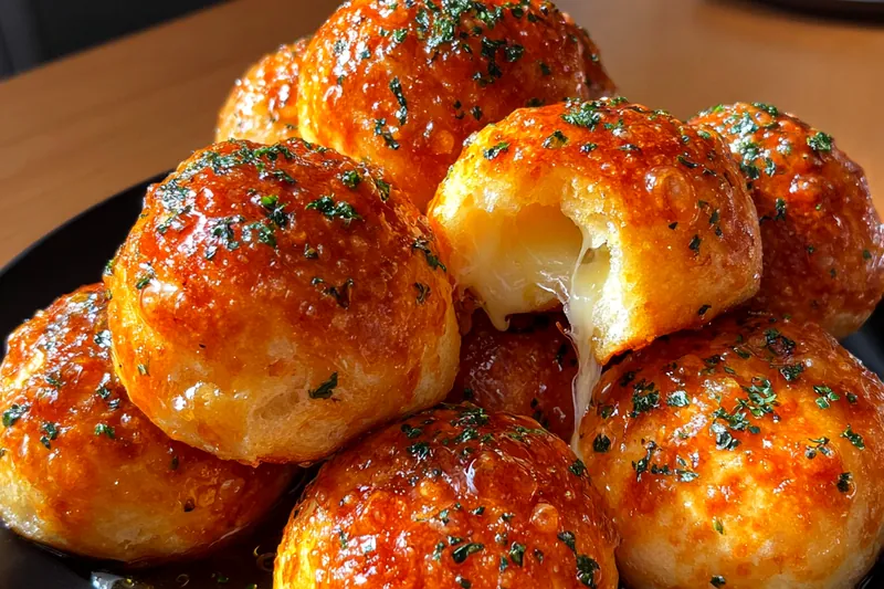 Cooking process for Cheesy Garlic Biscuit Bites