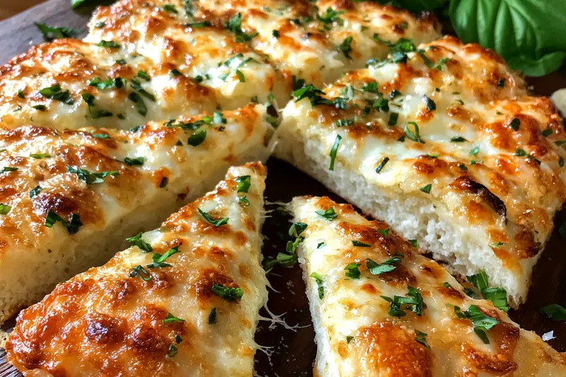 Fresh ingredients for Cheesy Herb Garlic Bread
