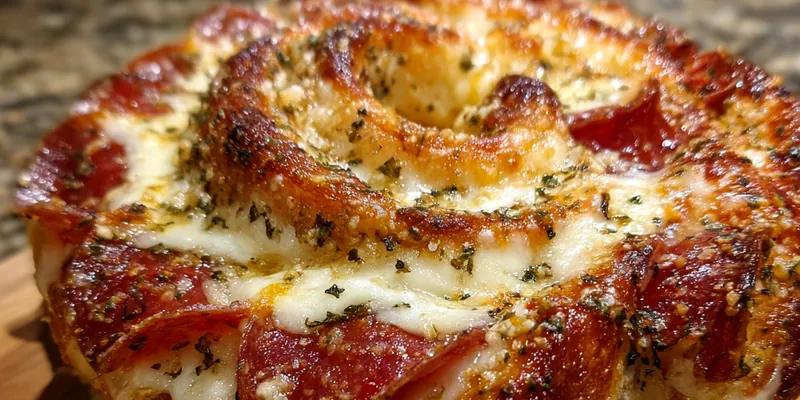 Cheesy Pepperoni Pizza Pull-Apart Bread