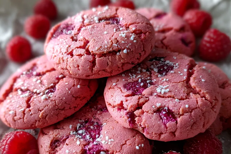 Fresh ingredients for Chewy Raspberry Sugar Cookies