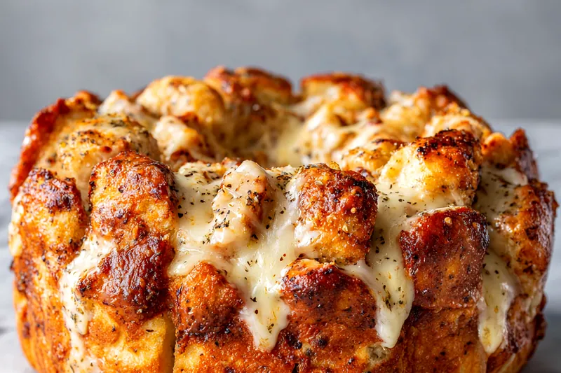 Fresh ingredients for Chicken Alfredo Monkey Bread arranged on a table