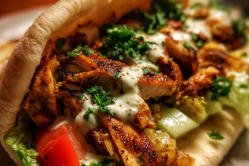 Chef Mitchell grilling chicken for Savory Chicken Shawarma Delight