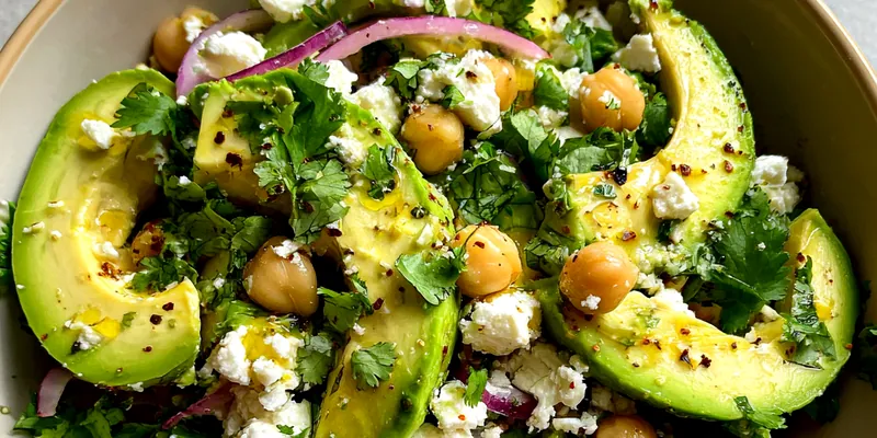 Delicious Chickpea Avocado Delight served on a plate
