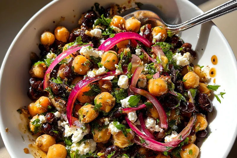 Cooking process for Chickpea Bean Salad Delight