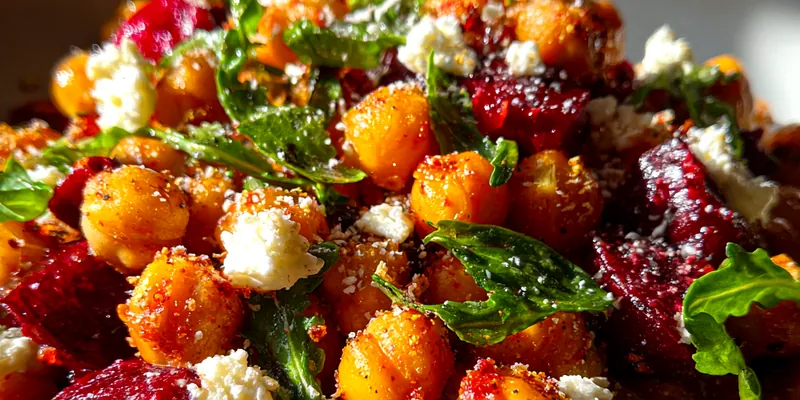 Chickpea Beet Feta Salad