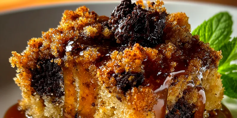 Chocolate Cookie Caramel Cobbler