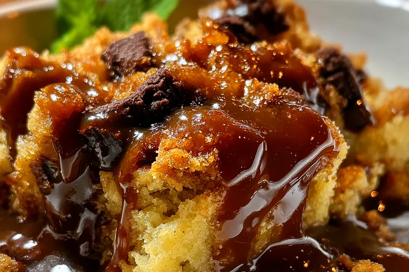 Fresh ingredients for Chocolate Cookie Caramel Cobbler
