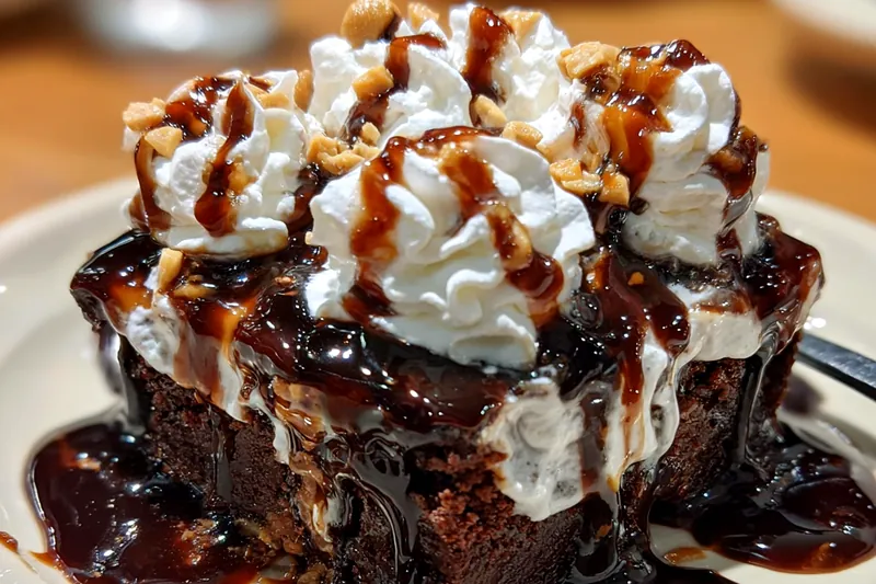 Fresh ingredients for Chocolate Peanut Butter Delight Cake