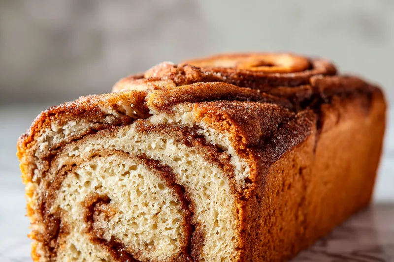 Step-by-step images of baking the Cinnamon Swirl Loaf Cake