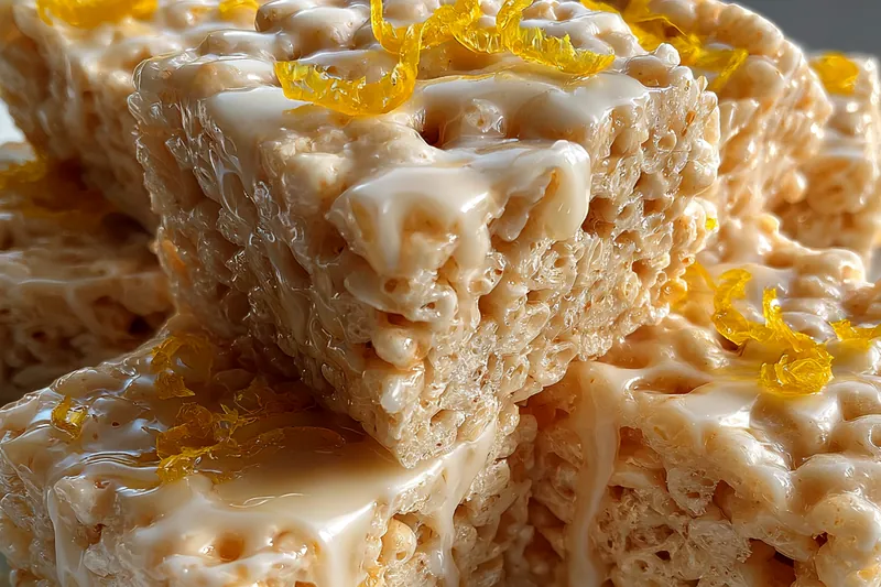 Cooking process for Citrus Drizzled Crispy Treats