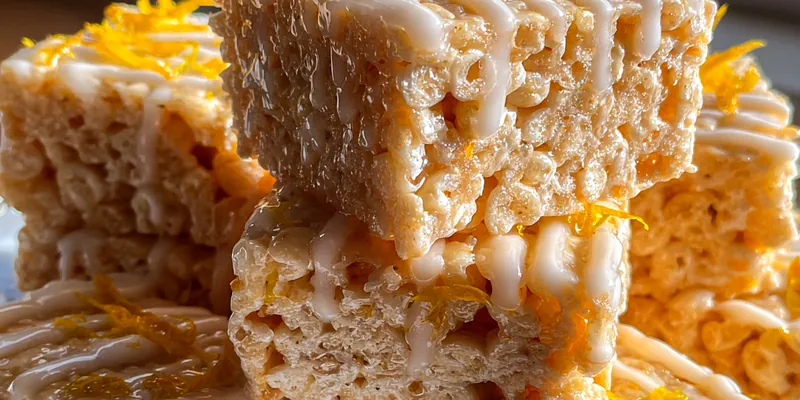 Citrus Drizzled Crispy Treats